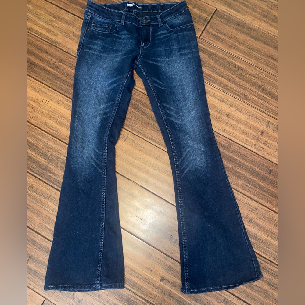 Girls Levi’s Dark Wash Adjustable Flare Jeans Size 14 Reg
